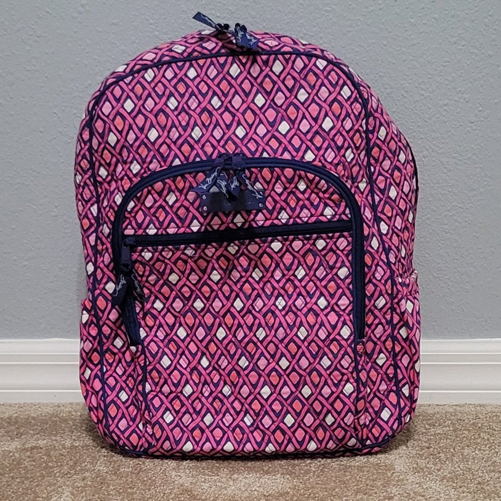 Vera Bradley Campus Tech Backpack in Katalina Pink